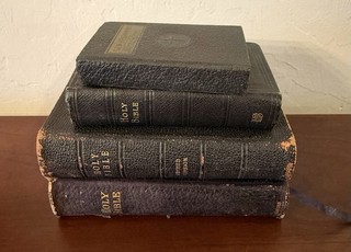 4 Early 1900s Bibles: 1904 RV 1909 Wharton 1923 Douay Eyre & Spottiswoode