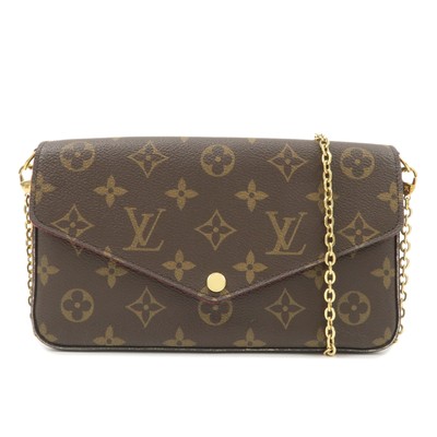 Louis Vuitton ブラウンレザーポーチ 中古・古着通販】LOUIS VUITTON (ルイ ヴィトン) ポーチ ブラウン