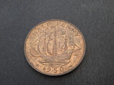 1950 George VI Bronze Half Penny Nice Collectable Condition 1/2d