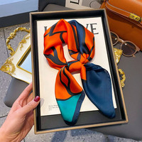 Luxury Silk Square Scarf Women Satin Neck Tie Hair Bandana Shawl Wrap Hijab UK