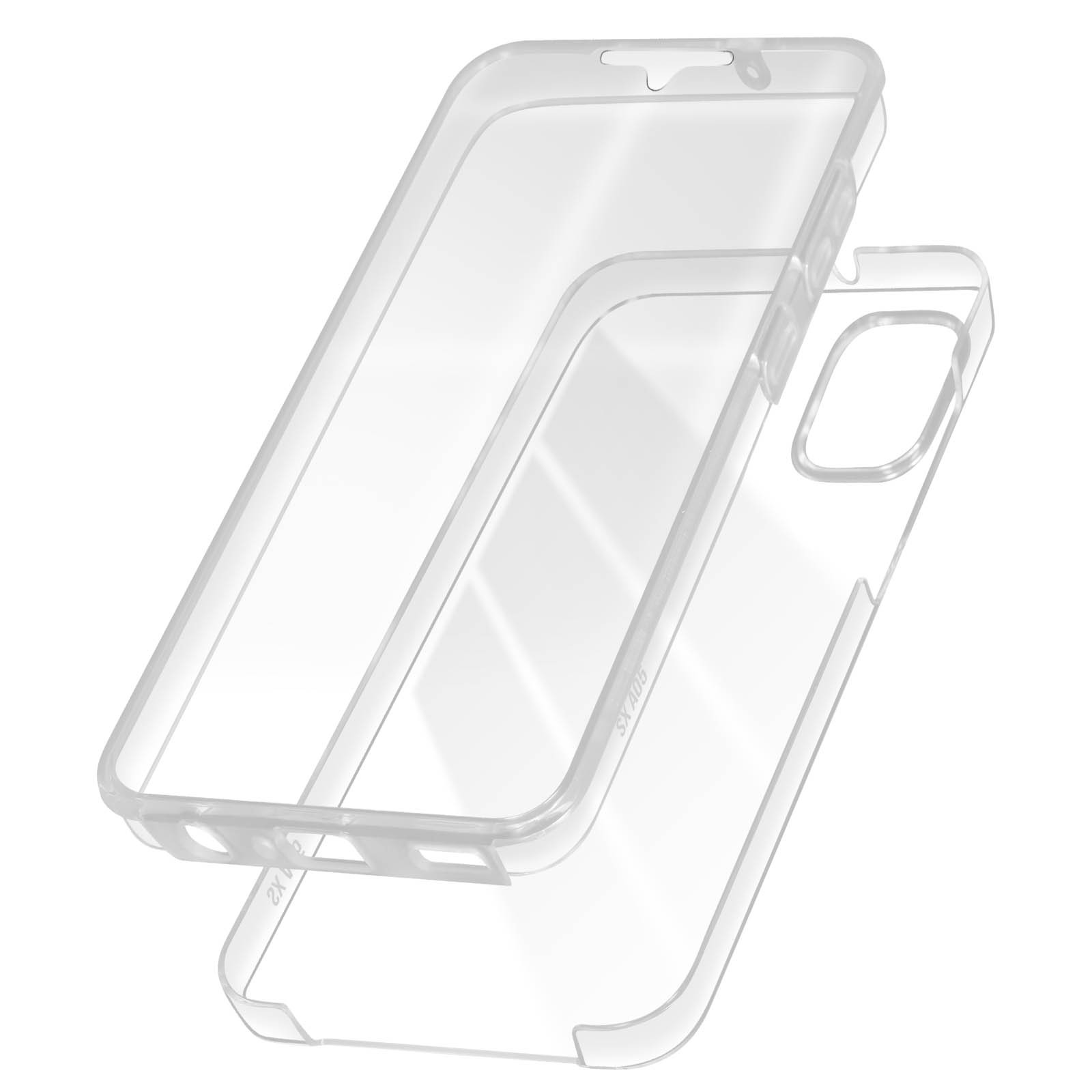 Coque Galaxy A05 armure intégrale transparente en polycarbonate et TPU haute densité