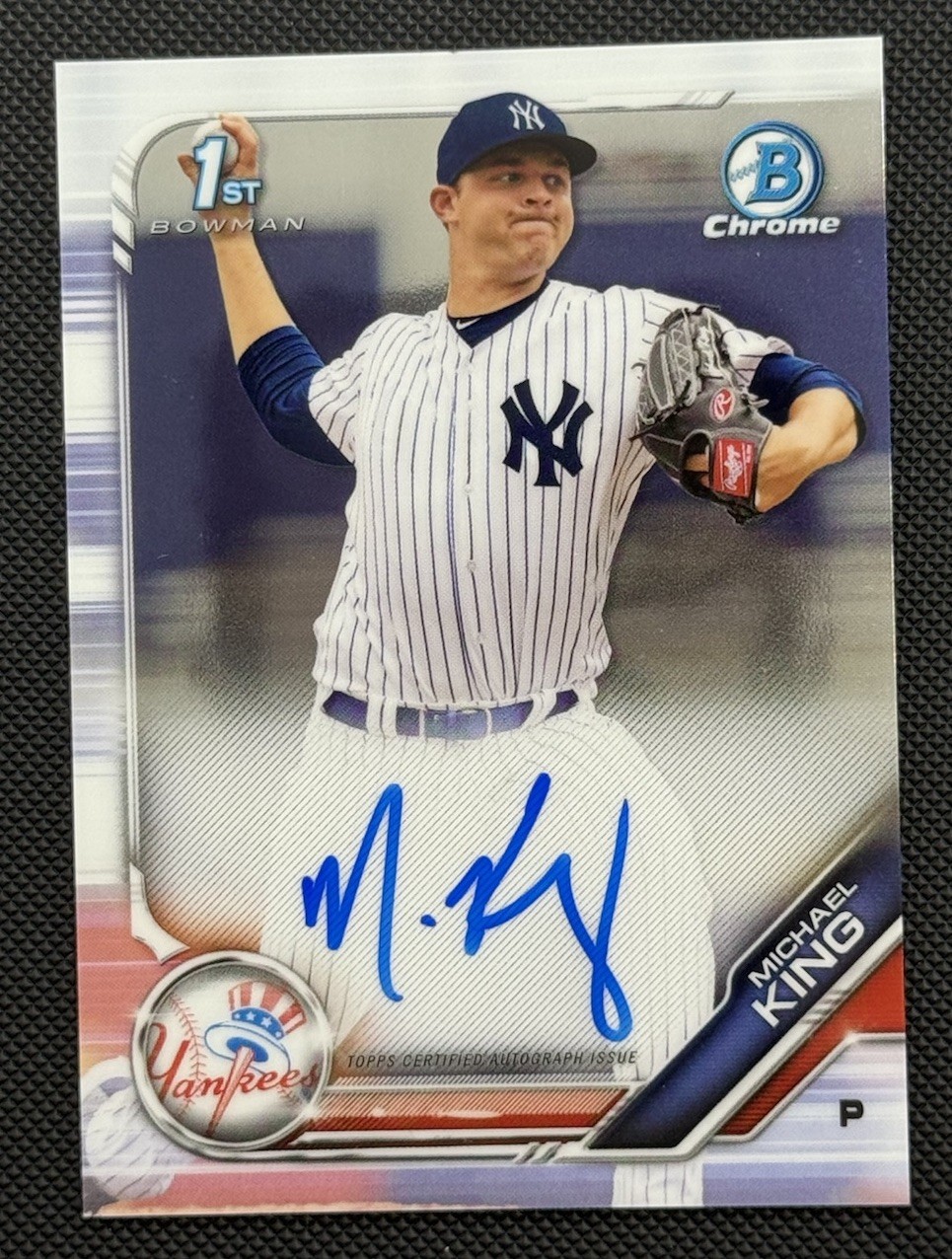 2019 Bowman Chrome 1st Michael King Prospects Signed Autograph Autographs Auto