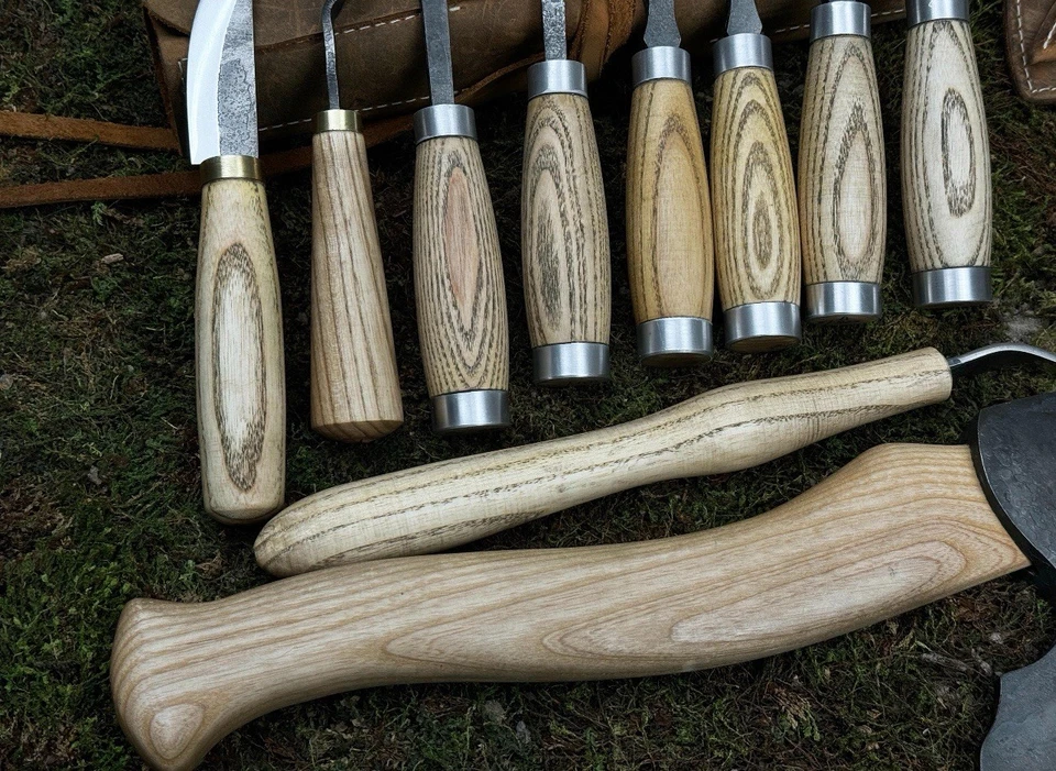 10-Piece Wood Carving Tool Set | Hand-Forged 52100 Steel Tools Gift For Woodwork - Image 4 of 4