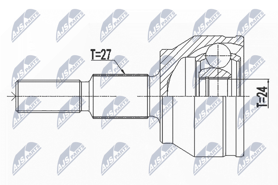 N.T.Y. NPZ-FR-057.NTY Joint Kit, drive shaft for FORD