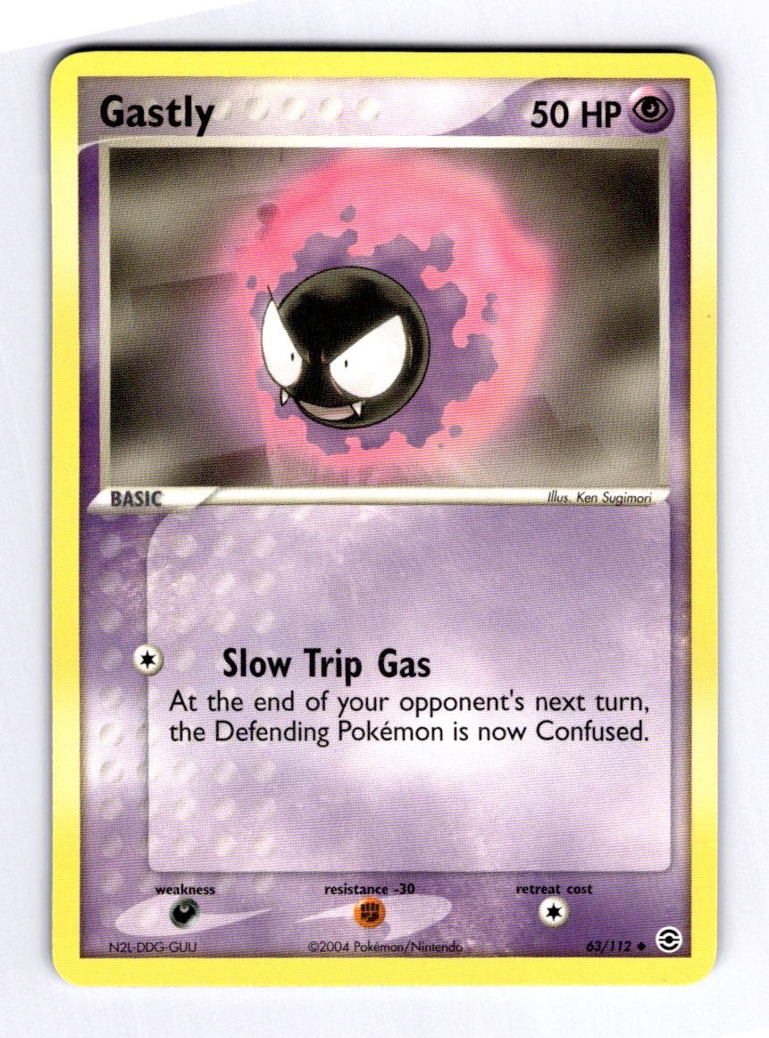 Gastly FireRed & LeafGreen #63 (2004) Common NM Pokemon