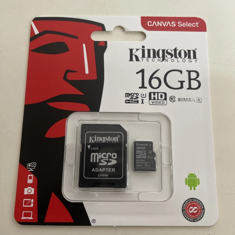 Kingston 16GB MicroSDHC Flash Memory Card Class 4 (SDC4/16GB) Fast Uk Postage - Image 2 of 3