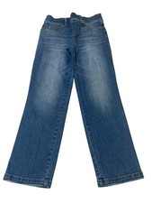 Spanx Pull On Tummy Control Medium Wash Straight Leg Jeans Women  s Size M