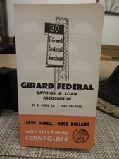 Vintage GIRARD (Ohio) FEDERAL SAVINGS & LOAN ASSOCIATION COINFOLDER