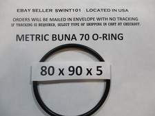 80mm ID x 90mm OD x 5mm thick O-ring. Buna-70. Quan 1.