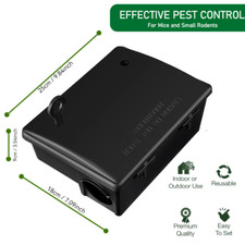 BJEBWAL Boîte Appât Rat Professionnelle Multi-Entrées Anti-Évasion