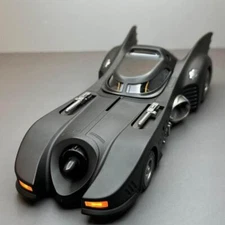 1/24 1989 Batmobile Alloy Diecast Model with Light & Sound - Super Car for Boys