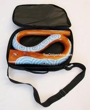 *Avec des défauts* Voyage Compact FORME DE S Didgeridoo+Sac Dot-Peint Acajou