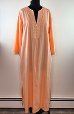 Vintage OSCAR DE LA RENTA Neiman Marcus Kaftan Nightgown Housecoat Robe Small