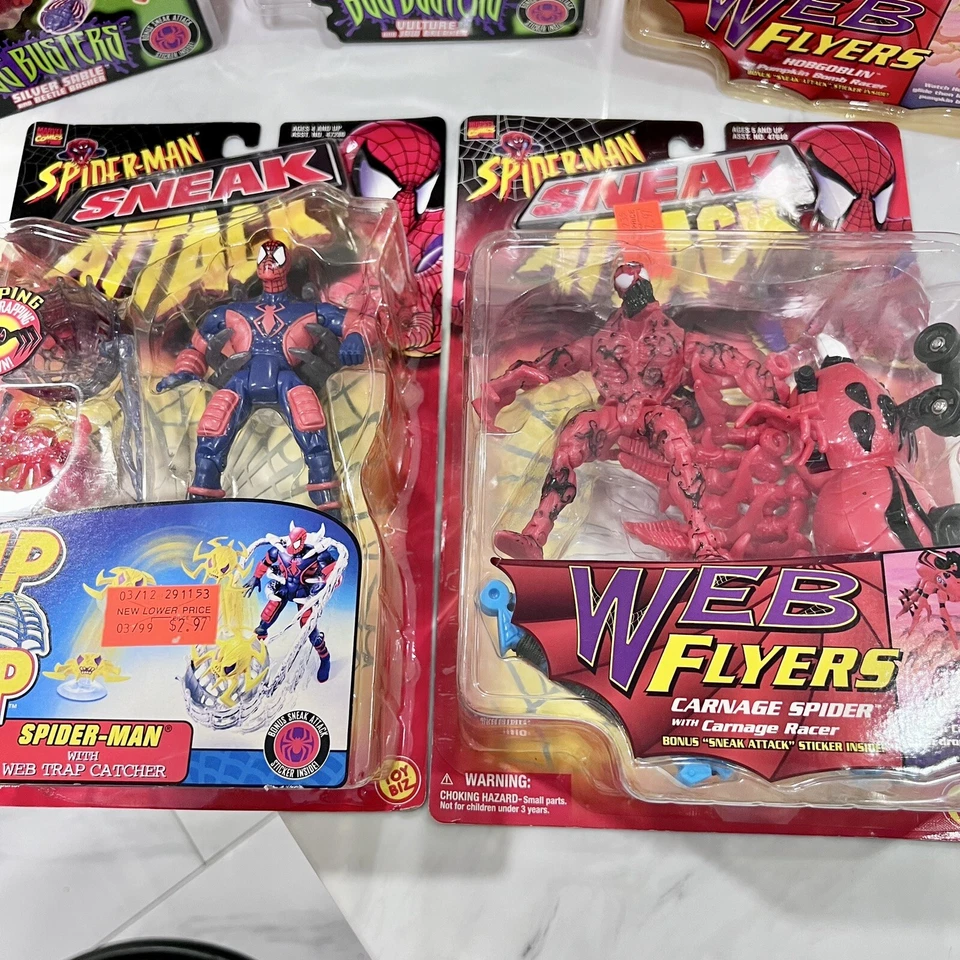 Spiderman Sneak Attack Carnage, Hobgoblin Etc. Figuras Lote De 5 Nuevo Toybiz 1997-98 Foto 2 de 4