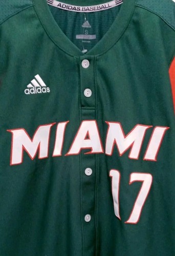 Adidas Miami Hurricanes Sample Team Player Issue Baseball Jersey Sz. SMALL NWOT - Picture 2 of 4