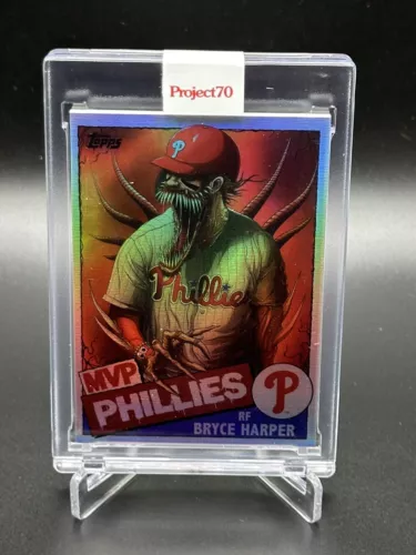 2021 TOPPS PROJECT 70 CARD #757 BRYCE HARPER - RAINBOW FOIL 2/70 ALEX PARDEE!!