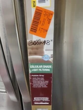 30 1/2" x 48" Home Decorators Pebble GrayLight Filtering Cordless Cellular Shade