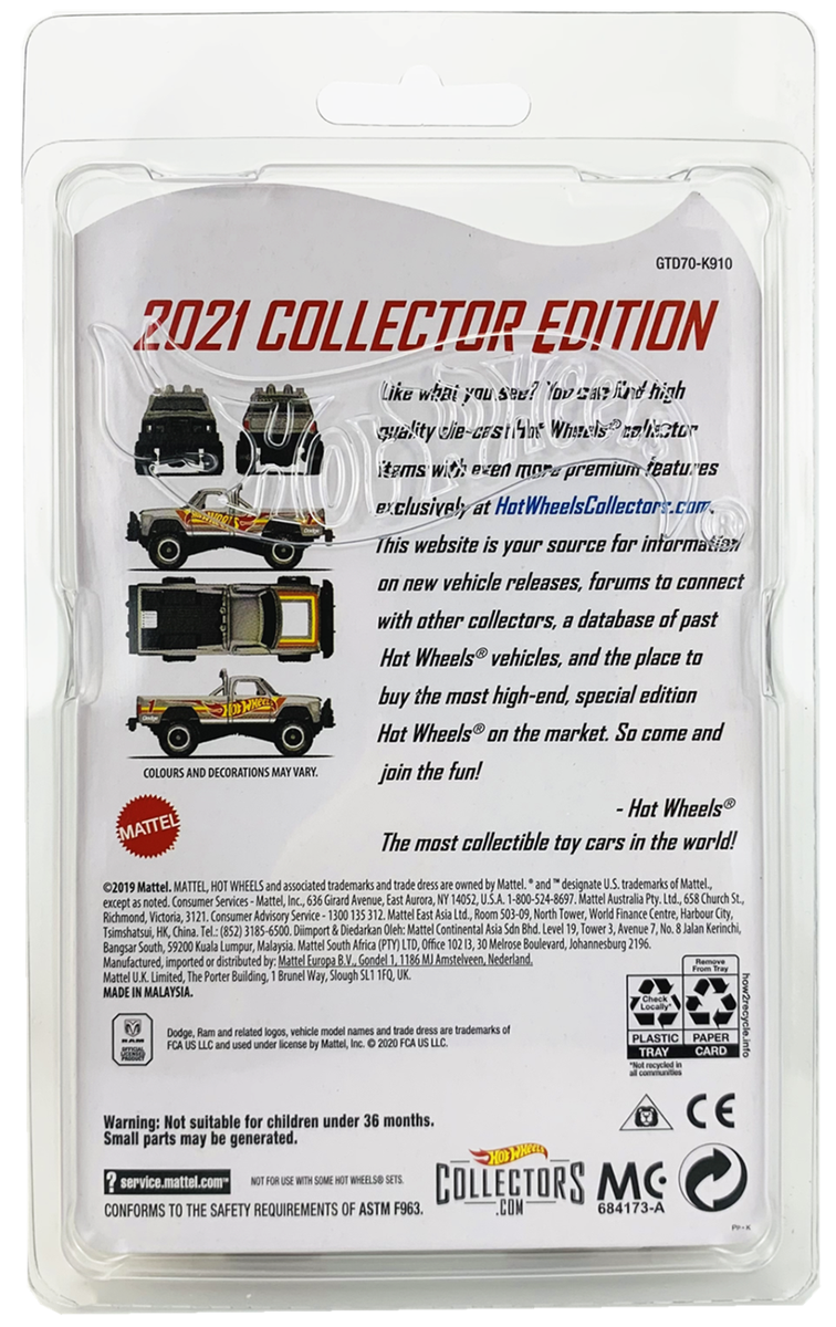 Hot Wheels RLC 2021 Zamac Edition - 1980 Dodge Macho Power