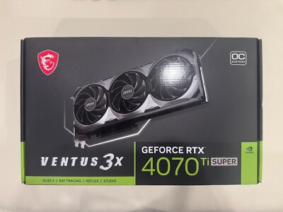 【新品未開封】MSI　RTX4070 Ti SUPER VENTUS 3X OC Amazon.com: MSI GeForce RTX 4070 Super 12G Ventus 2X OC Gaming