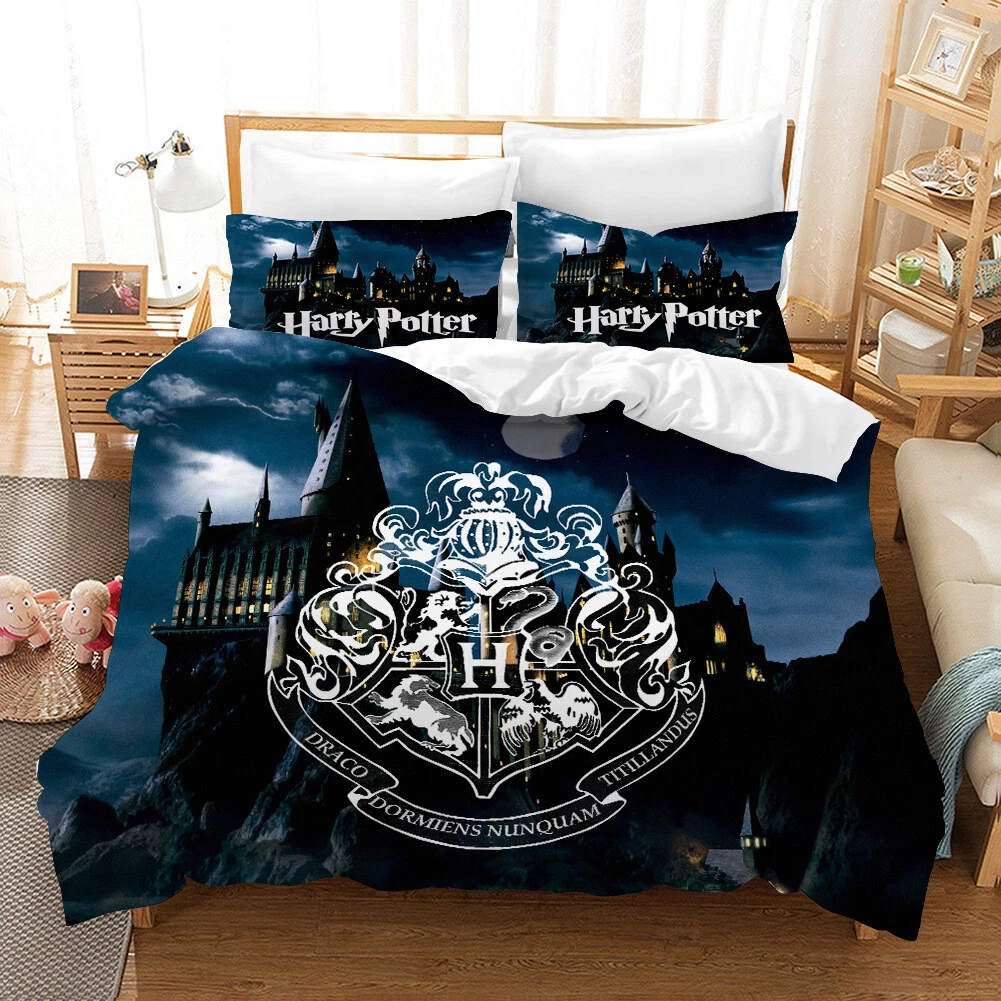 3D Harry Potter Duvet Quilt Cover Set Single Double King Size Bedding Set Gifts