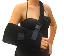 Shoulder  Arm Sling Immobilizer w/ Abduction Pillow  New Comfortable Hand Grip