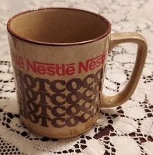 Nestle Hot Cocoa Ceramic Mug Rich 'N Creamy Chocolate Coffee Cup Vintage Japan