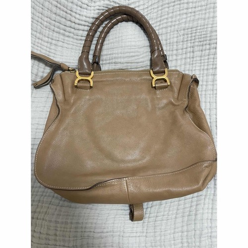 Chloe Marcie Women's Tote Bag Handbag Leather Beige Casual Travel Italy - Picture 3 of 6
