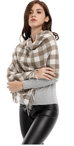 Women's 100% Wool Scarf & Wrap | Wenkom Winter Collection with Gift Box - Bild 3 von 8
