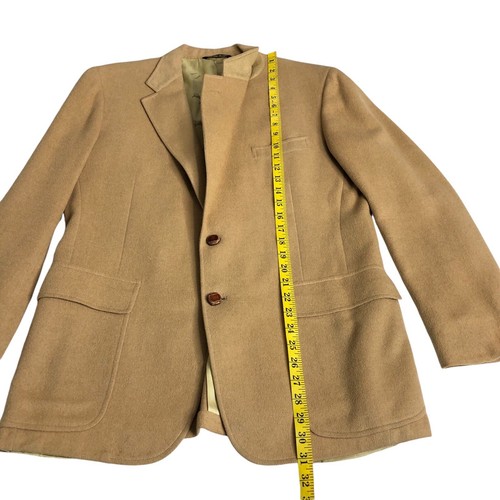 Vintage Cricketeer Steven Windsor Blazer Jacket Mens 44 Brown Camel Sport Coat - Picture 19 of 24