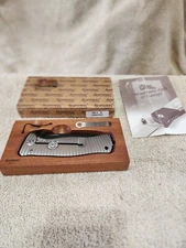 Lion Steel Knife-SR-1B Grigio-Titanium Monolithic Frame Lock Handle-Rare