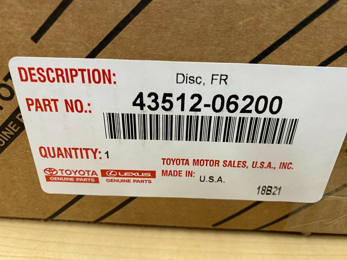 OEM Toyota Camry Front Brake Rotors & Pads Set 2018-2022 - Genuine New 2 thumbnail image
