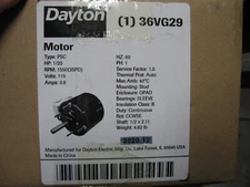 DAYTON HVAC MOTOR 1/20 HP-115V-1550 RPM (3SPD) DAYTON 36VG29  Type PSC  0.8 A