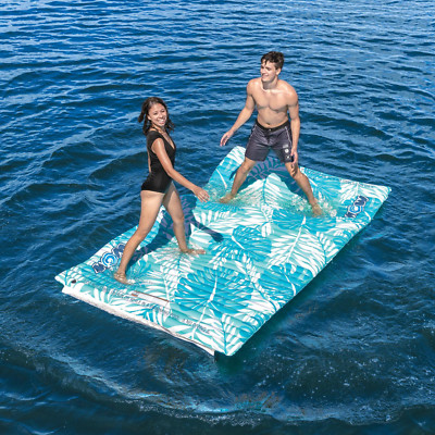 WOW Sports Teal Palm Leaves Water Walkway that can Attach to Dock of your Boat