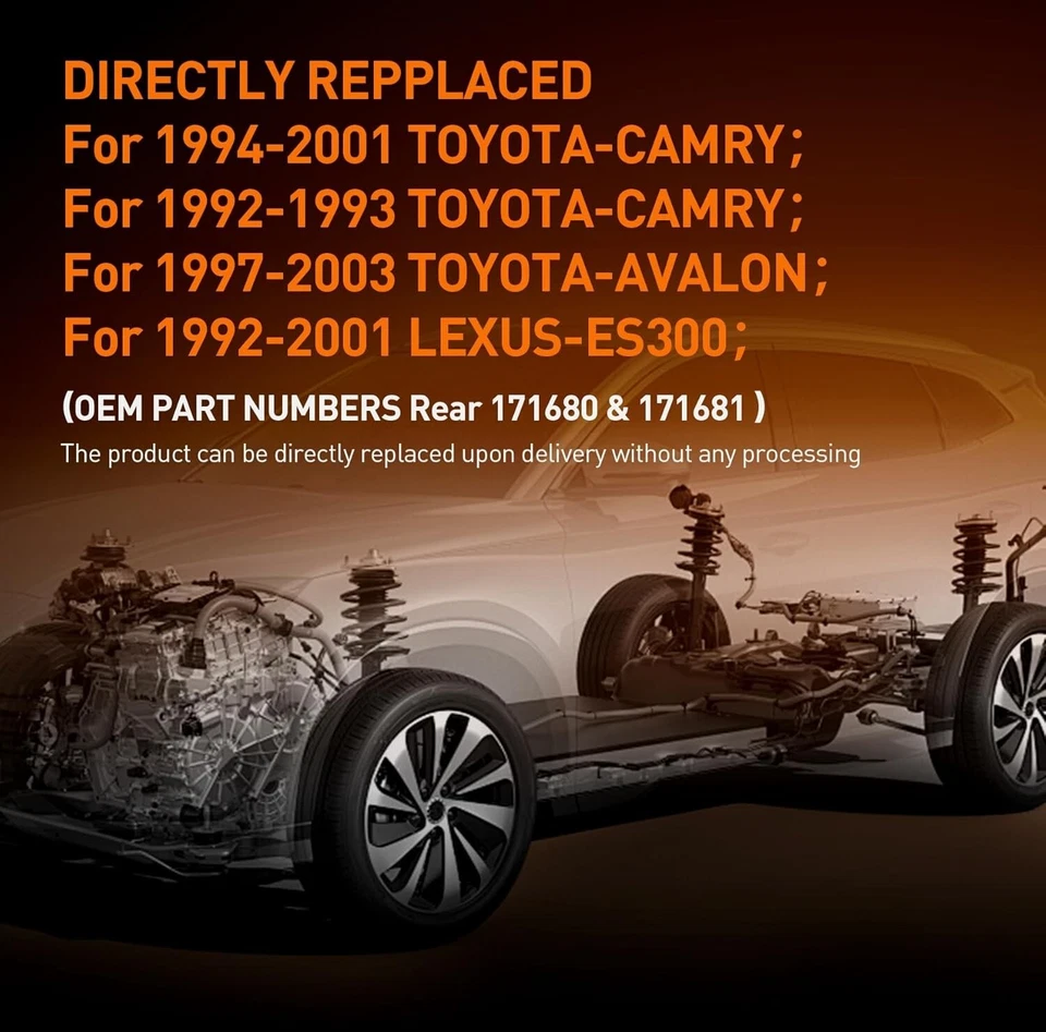 Amortiguadores traseros para Toyota Camry Lexus ES300 1992-2001 Avalon 1997-2003 Foto 2 de 4