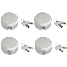 Lot of 4 Hidden Shackle Hockey Puck Round Padlock Van Trailer Tubular Key