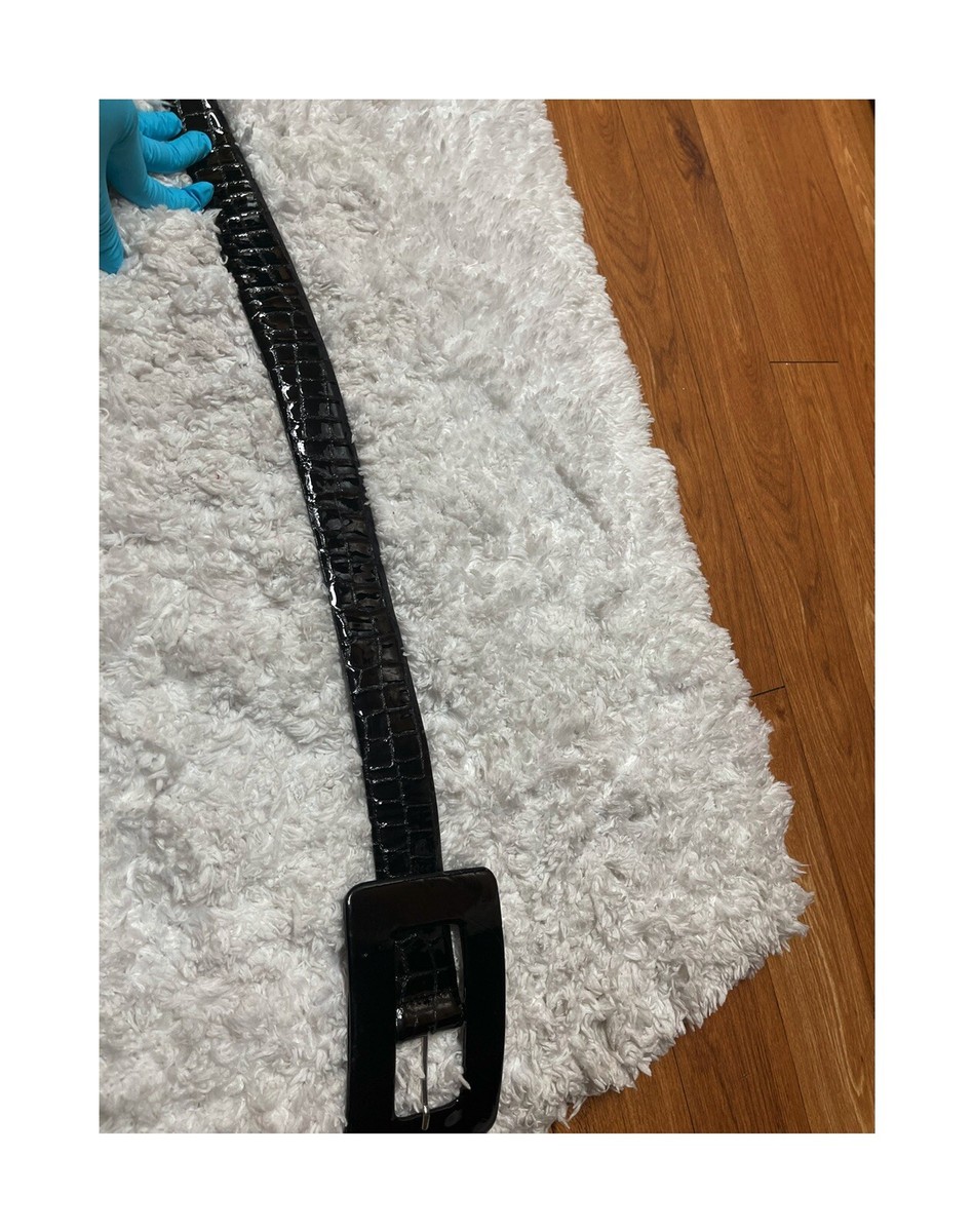 Sandy Duftler Designs 1” Leather Two-Tone Belt,Black/White, Padded Buckle, S,EUC Sandy Duftler Belt - Etsy main image 4
