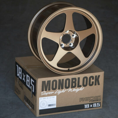 R6061 FORGED R1 18X8.5 5X114.3 +20 MATTE BRONZE WHEELS (SET OF 4)