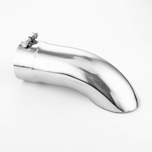 4" Inlet Diesel Turn Down Exhaust Tip 4" Out 12" Long Bolt On Stainless