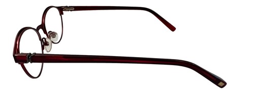 Gafas de metal oftálmicas con gota lagrimal para hombre Jones New York, J137 borgoña 49 mm - Imagen 3 de 12