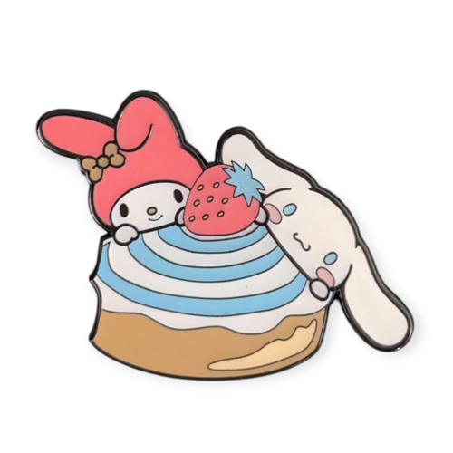 Hello Kitty Sanrio Enamel Pin: My Melody and Cinnamoroll Puff Pastry - Picture 2 of 5
