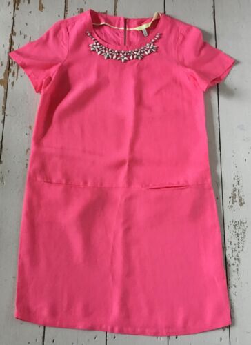 JOULES 'Ianthe’ Jewel Embellished Salmon Pink Shift Dress Size U.K. 8 - Picture 1 of 5