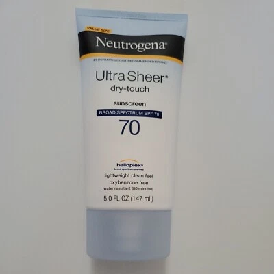 Neutrogena Ultra Sheer Dry-Touch SPF 70 Sunscreen 70 Lotion 5oz Exp 2027+