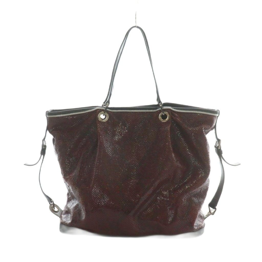 LONGCHAMP Longchamp Tote Leather Python Pattern A… - image 2