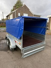 8ft x 4.4ft Twin Axle Trailer 750kg with Frame & 80cm High Cover Heavy Duty