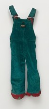 1980  s Oshkosh B  gosh WInter Themed Flannel lined Corduroy Vestback Overalls 4T