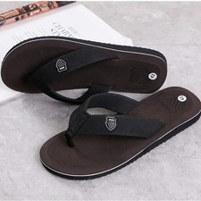 Mens Classic Flat Slip On Flip Flops Summer Beach Casual Holiday High Quality UK