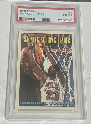 Topps 1993-94 Scoring Leader Michael Jordan #384 PSA 6 Basketball Card