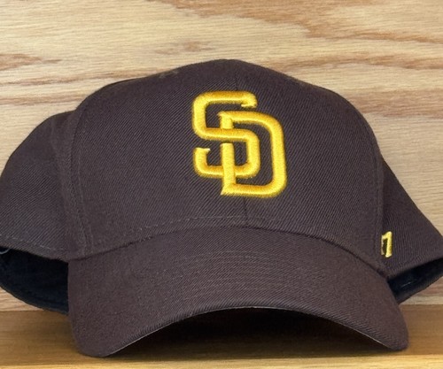 San Diego PADRES Hat Brown Strap Back β47 MLB Baseball Cap Genuine Merchandise
