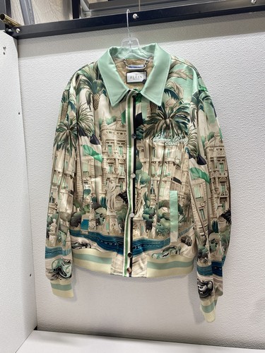 Philipp Plein Mens Satin Coster Supercar Racing Club Jacket Size L/IT 50 Green