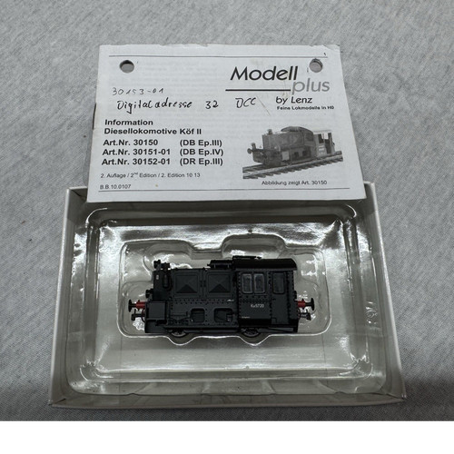 Lenz H0 Diesellok Köf II DR schwarz Ep. III Digital 30152-01 | Zustand: Gebraucht